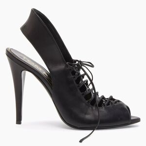 TOM FORD 105MM Leather Lace-Up Slingback Sandals size 39